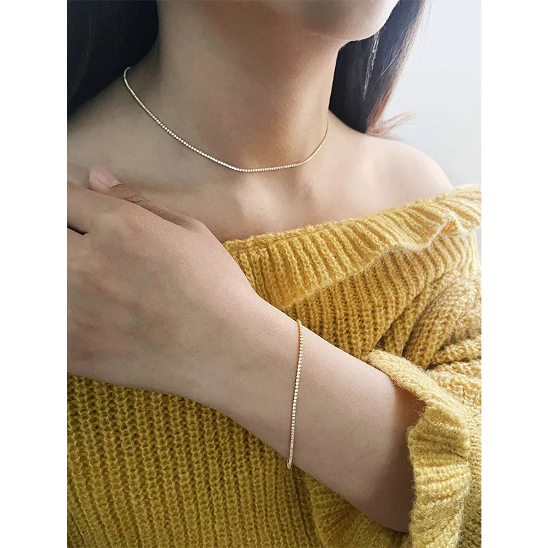 Elegant Zircon Tennis Chain Necklace