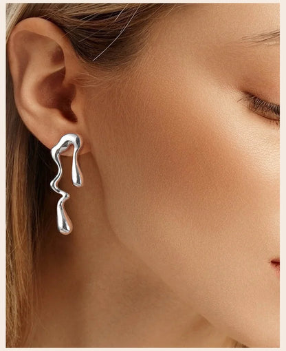 Melting Liquid Statement Earrings