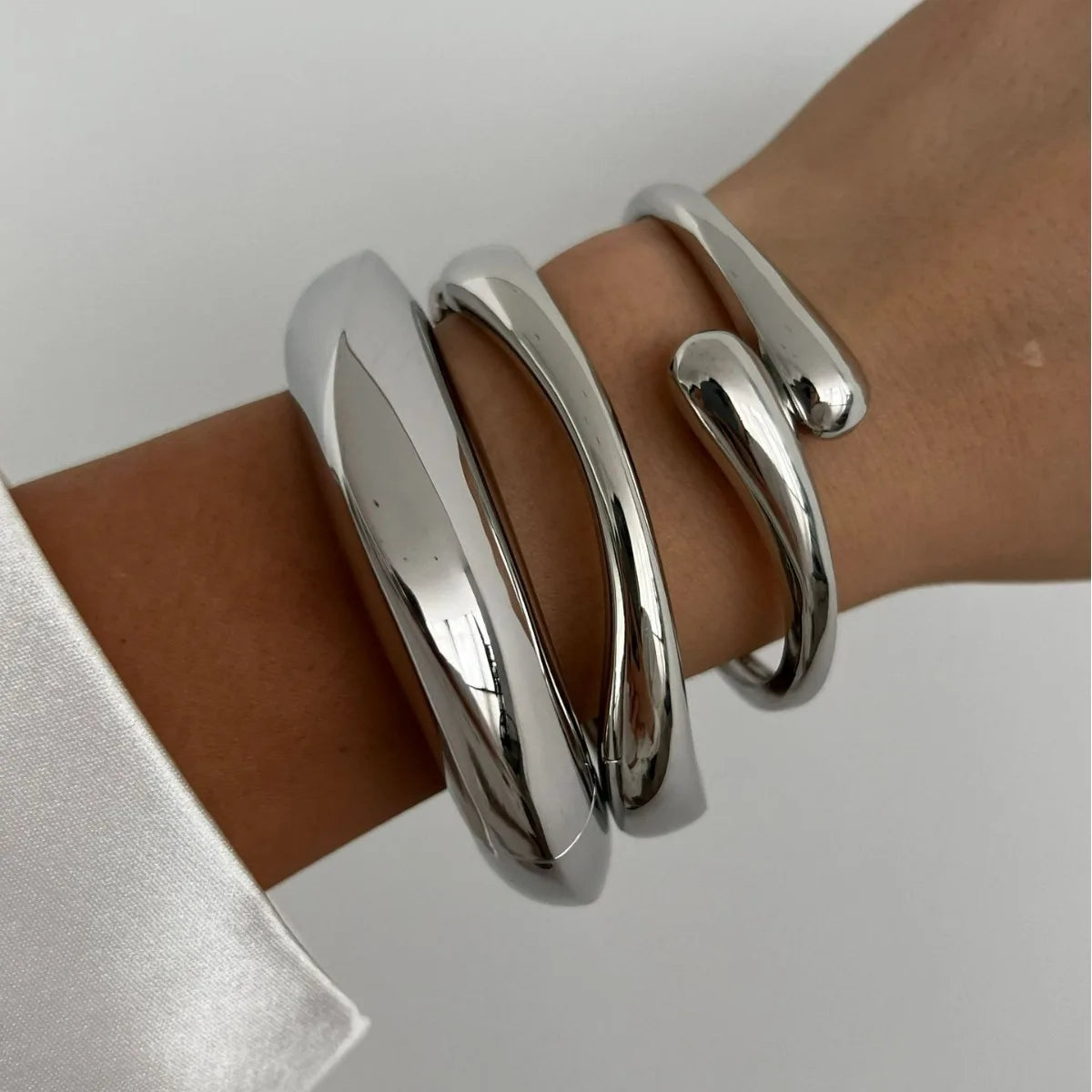 Geometric Cuff Spring Bangle