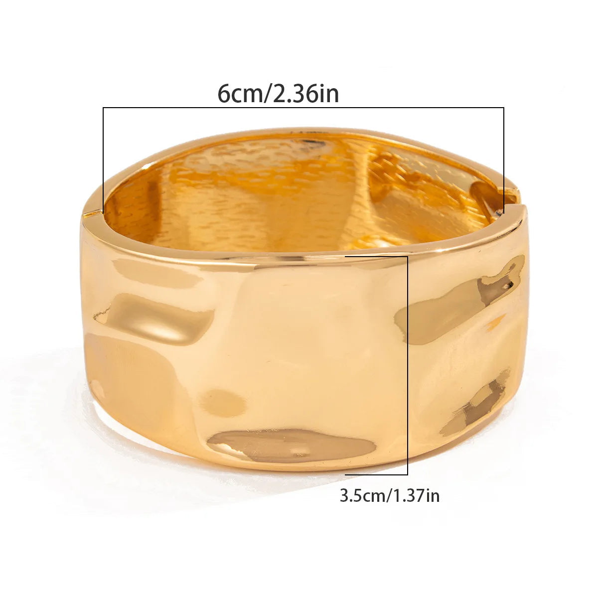 Irregular Geometric Cuff Bangle