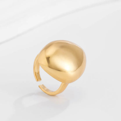 Bold Geometric Water Drop Open Ring
