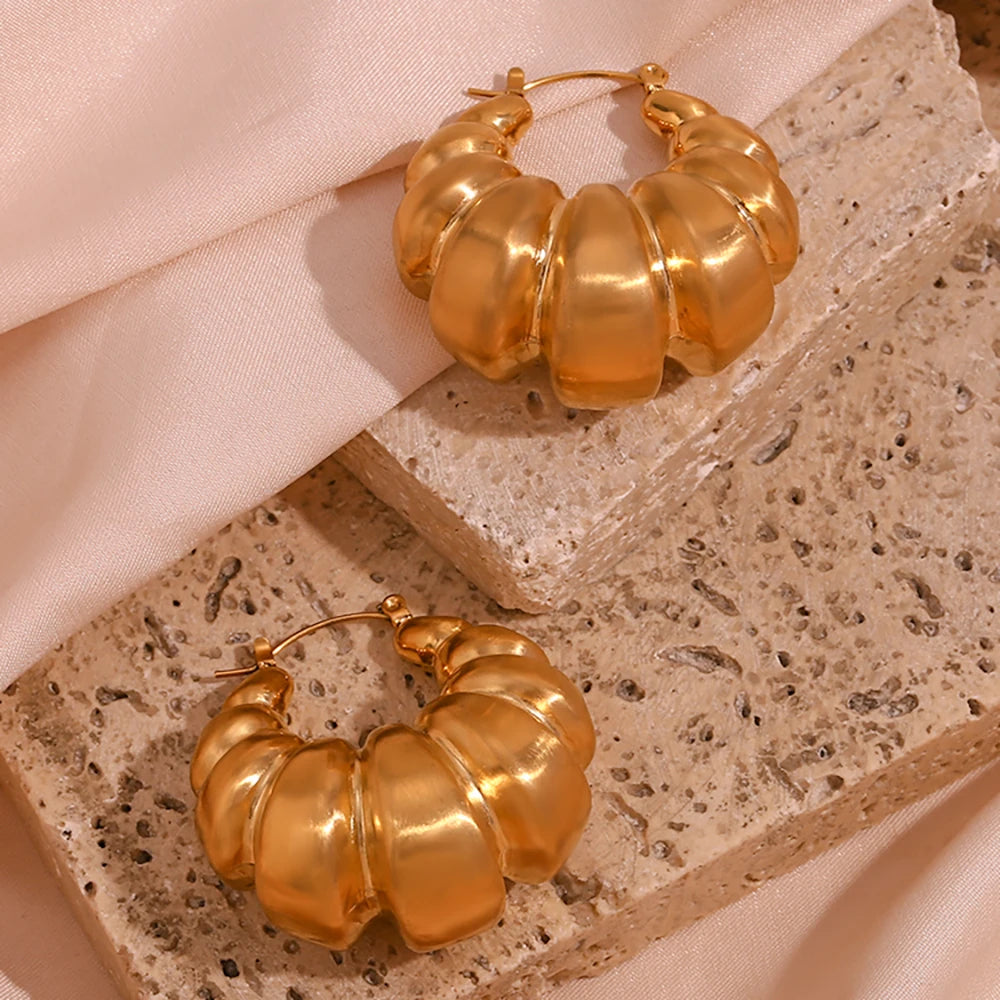 Classic Croissant Hoop Earrings