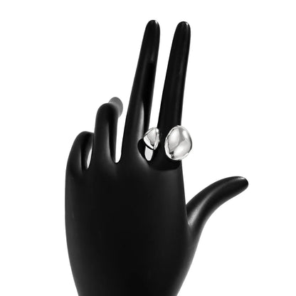 Bold Geometric Water Drop Open Ring