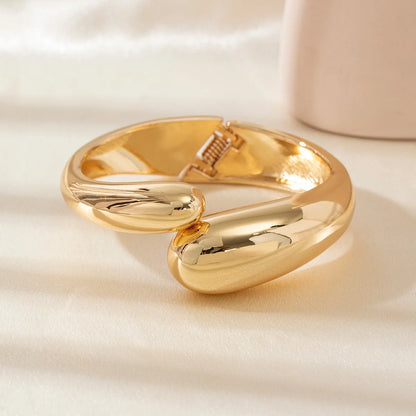 Sculpted Water Drop Cuff Bangle