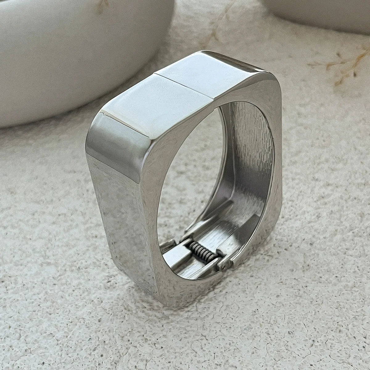 Bold Geometric Wide Cuff Bangle