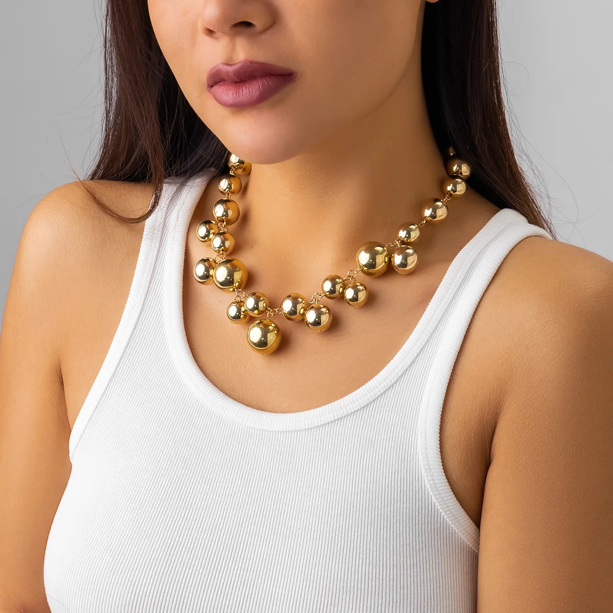 Statement Pearl Beaded Choker Necklace