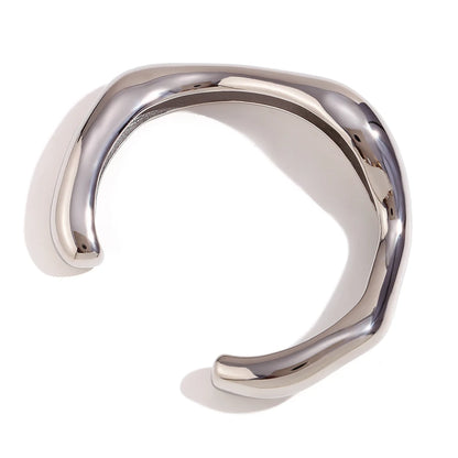 Modern Yellow Tone Cuff Bracelet