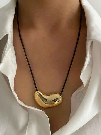 Bold Gothic Heart Pendant Necklace