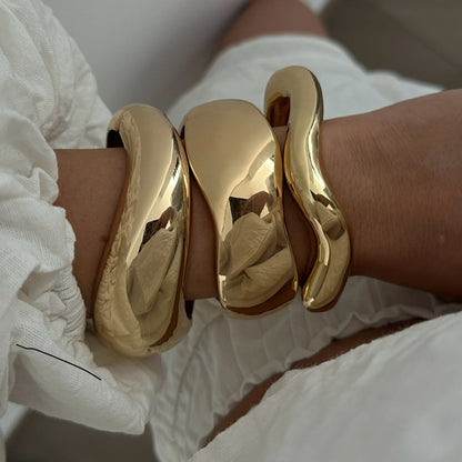 Irregular Metal Cuff Bangle