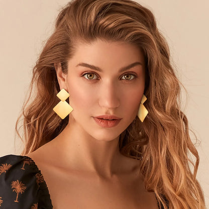 Geometric Drop Dangle Earrings