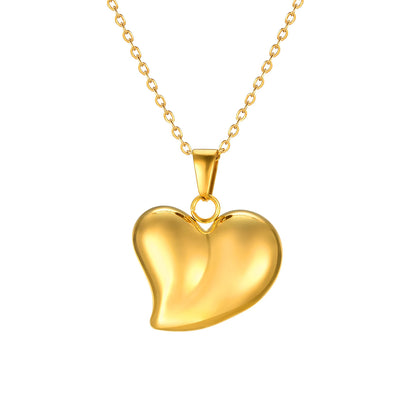 Puffy Heart Pendant Necklace