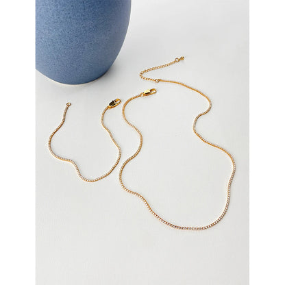 Elegant Zircon Tennis Chain Necklace