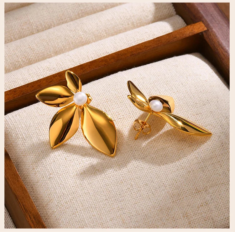 4 Leaf Stud Earrings