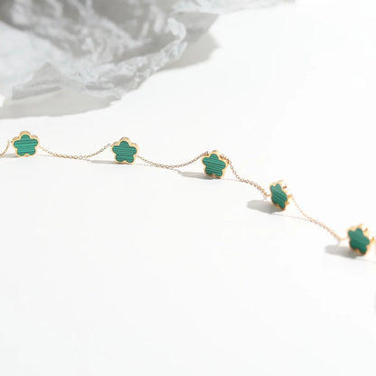 Five-Flower Clover Pendant Necklace