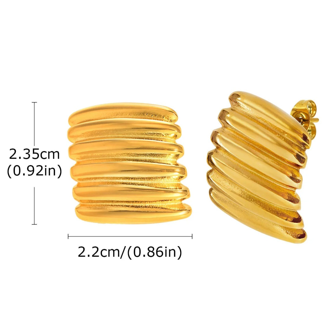 Statement Chunk Stud Earrings