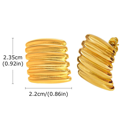 Statement Chunk Stud Earrings