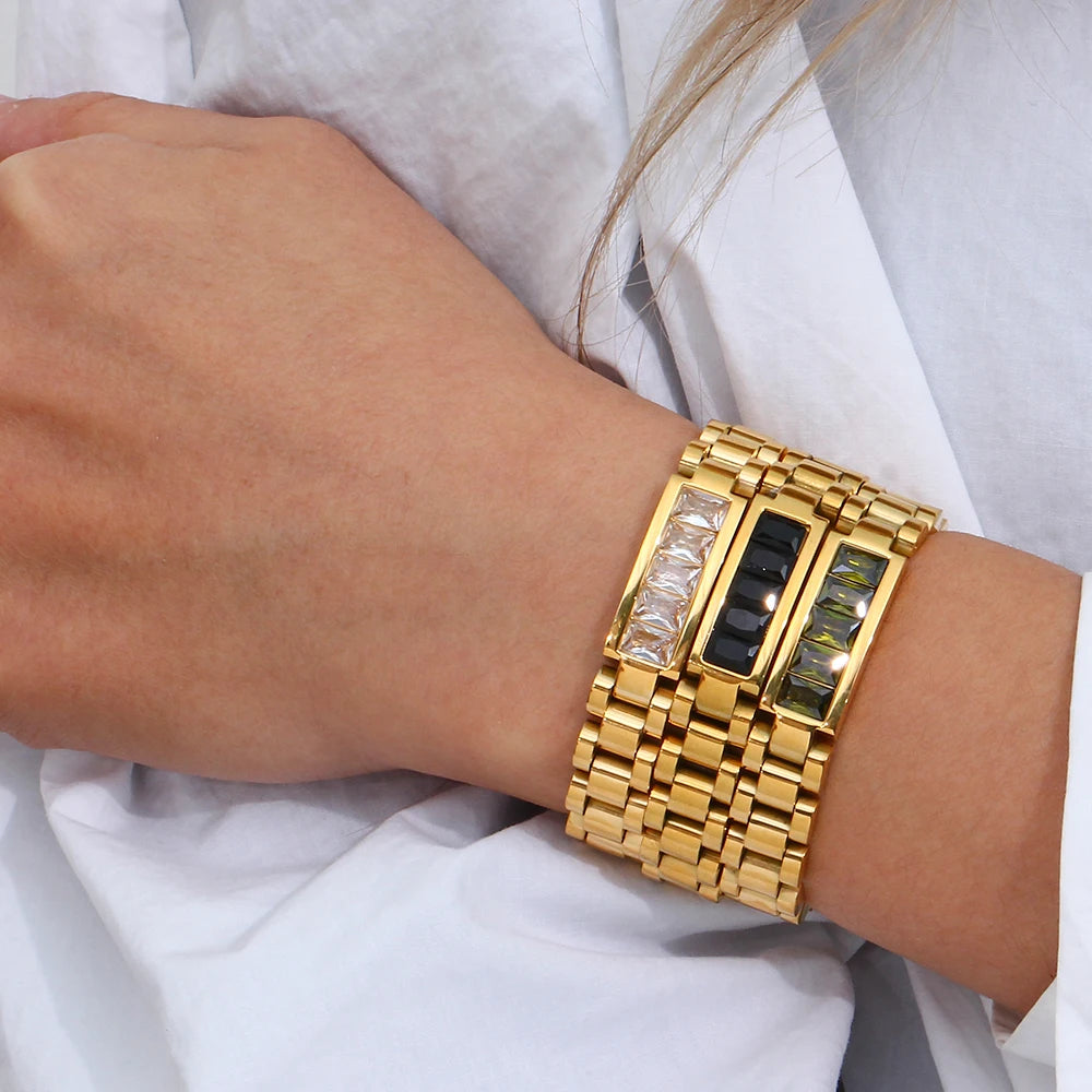 Elegant High-Resilience CZ Chain Bracelet