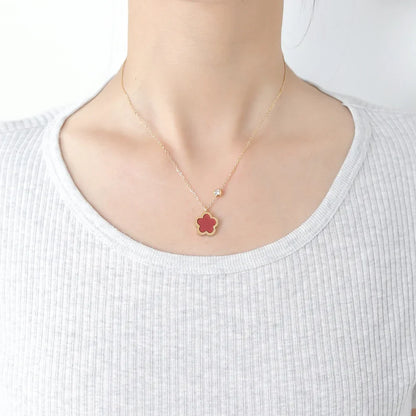 Elegant Five-Leaf Clover Necklace