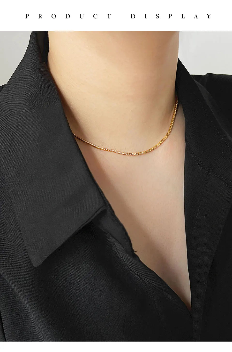 Elegant Zircon Tennis Chain Necklace