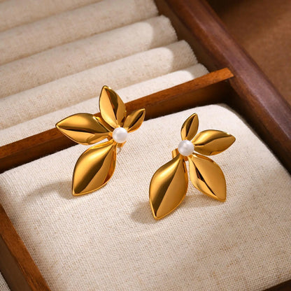 4 Leaf Stud Earrings