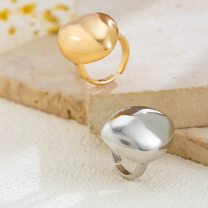 Bold Geometric Water Drop Open Ring