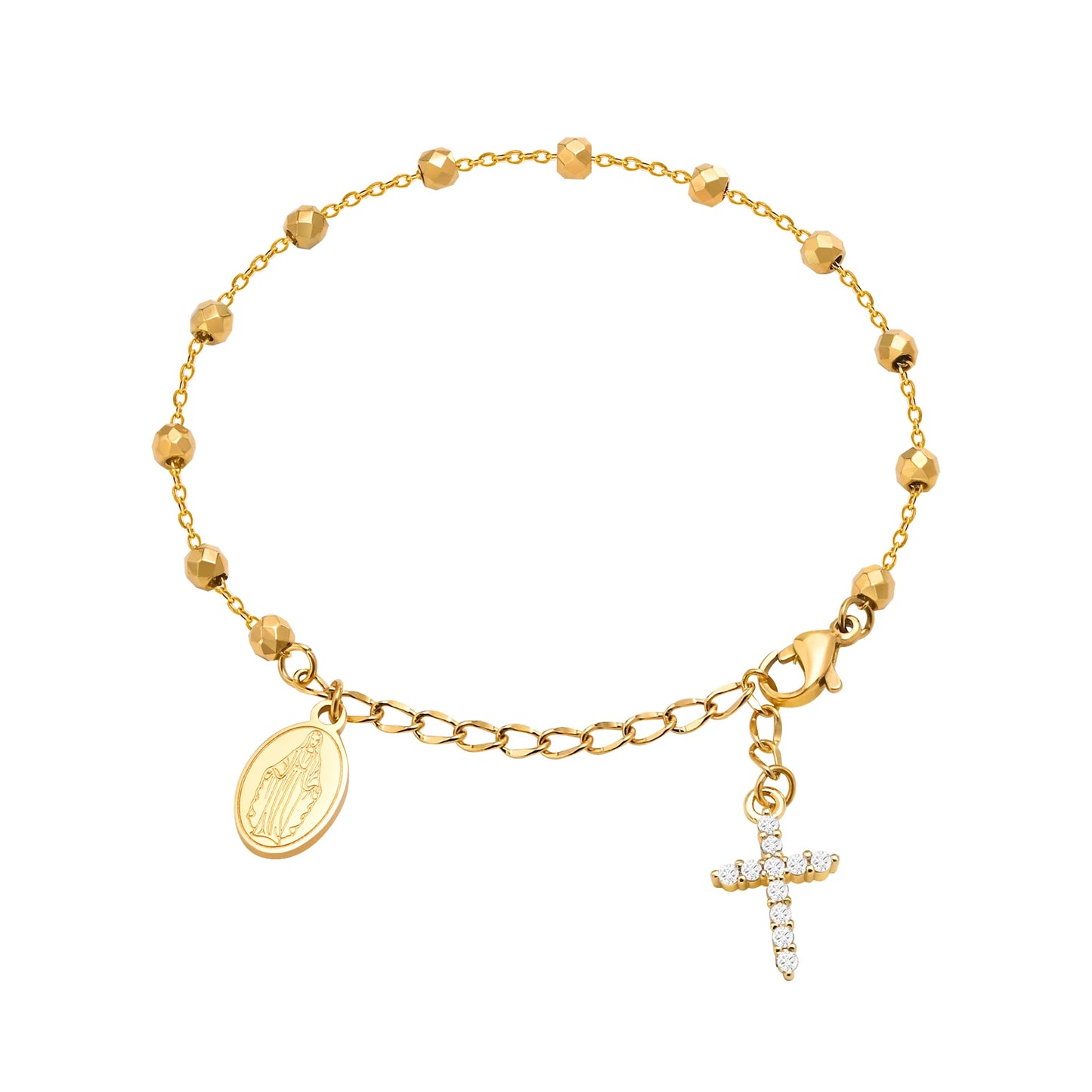 Cross Rosary Bracelet