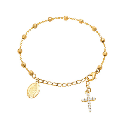 Cross Rosary Bracelet