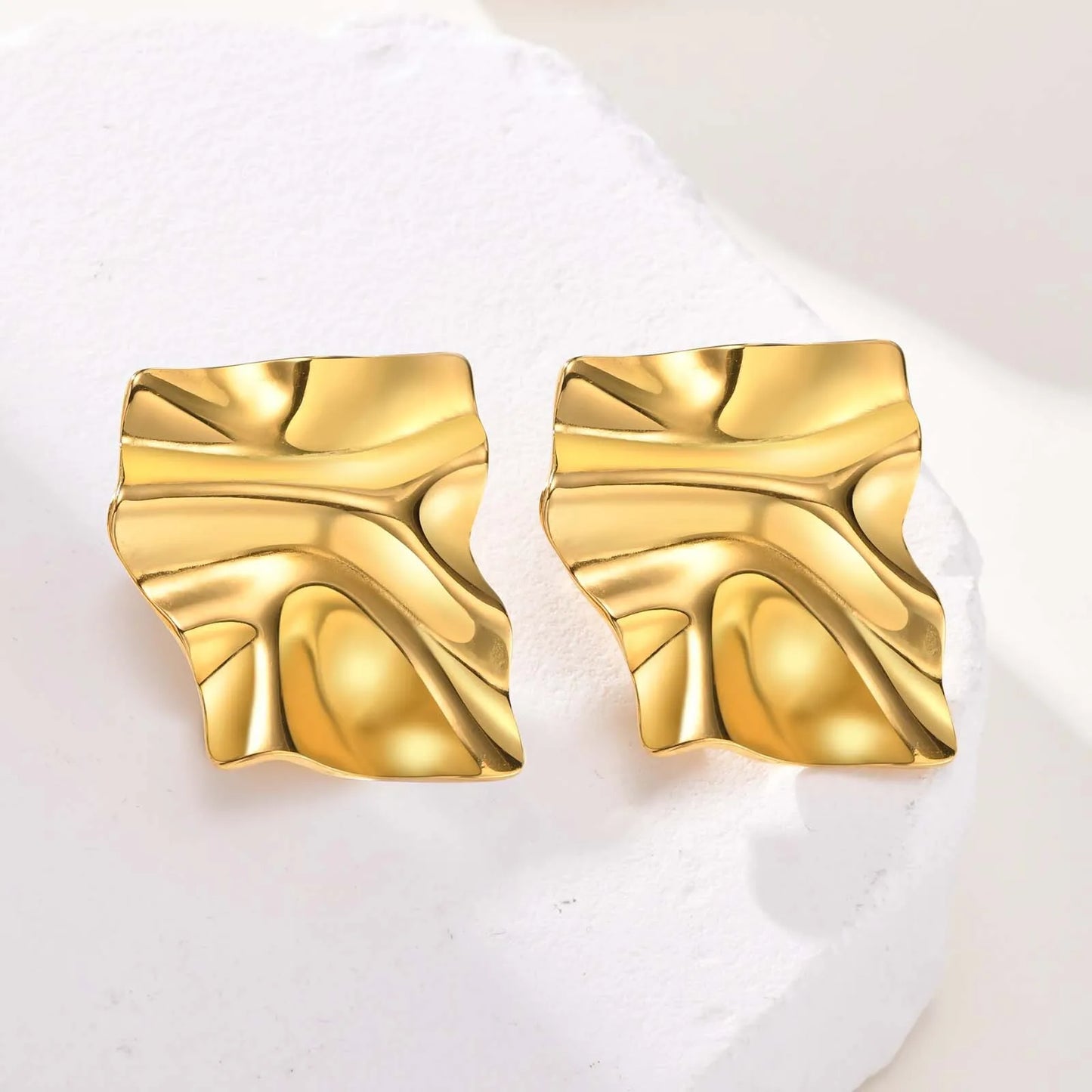 Corrugated Drop Earrings