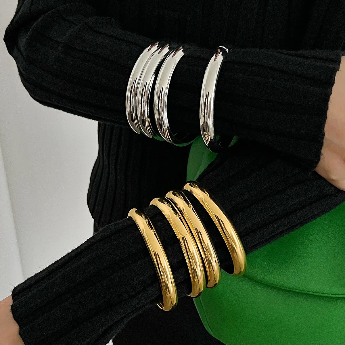 Minimalist Medium Wide Cuff Bangles