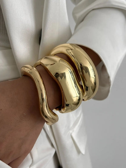 Bold Geometric Cuff Bangle