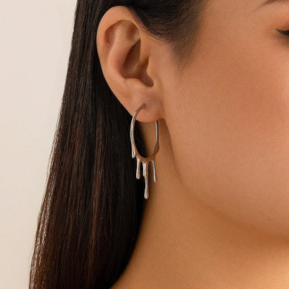 Geometric Torque Necklace & Earrings Set