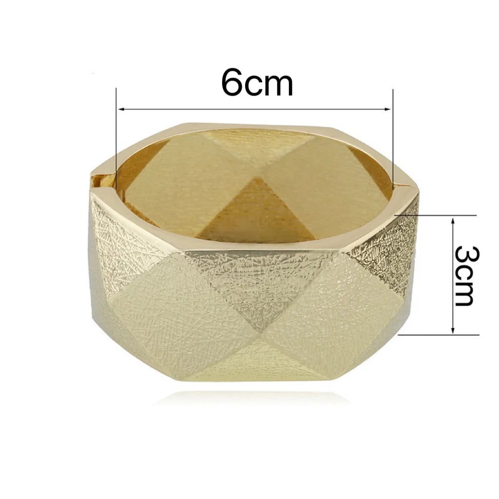 Statement Geometric Wide Cuff Bangle