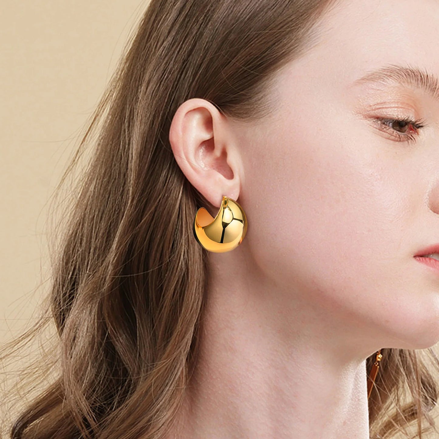 Chunky Geometric Hoop Earrings