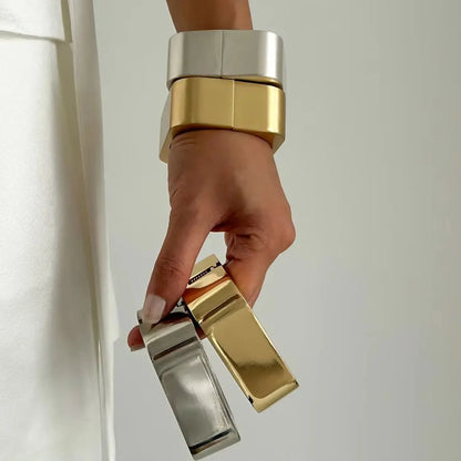 Bold Square Matte Cuff Bangle