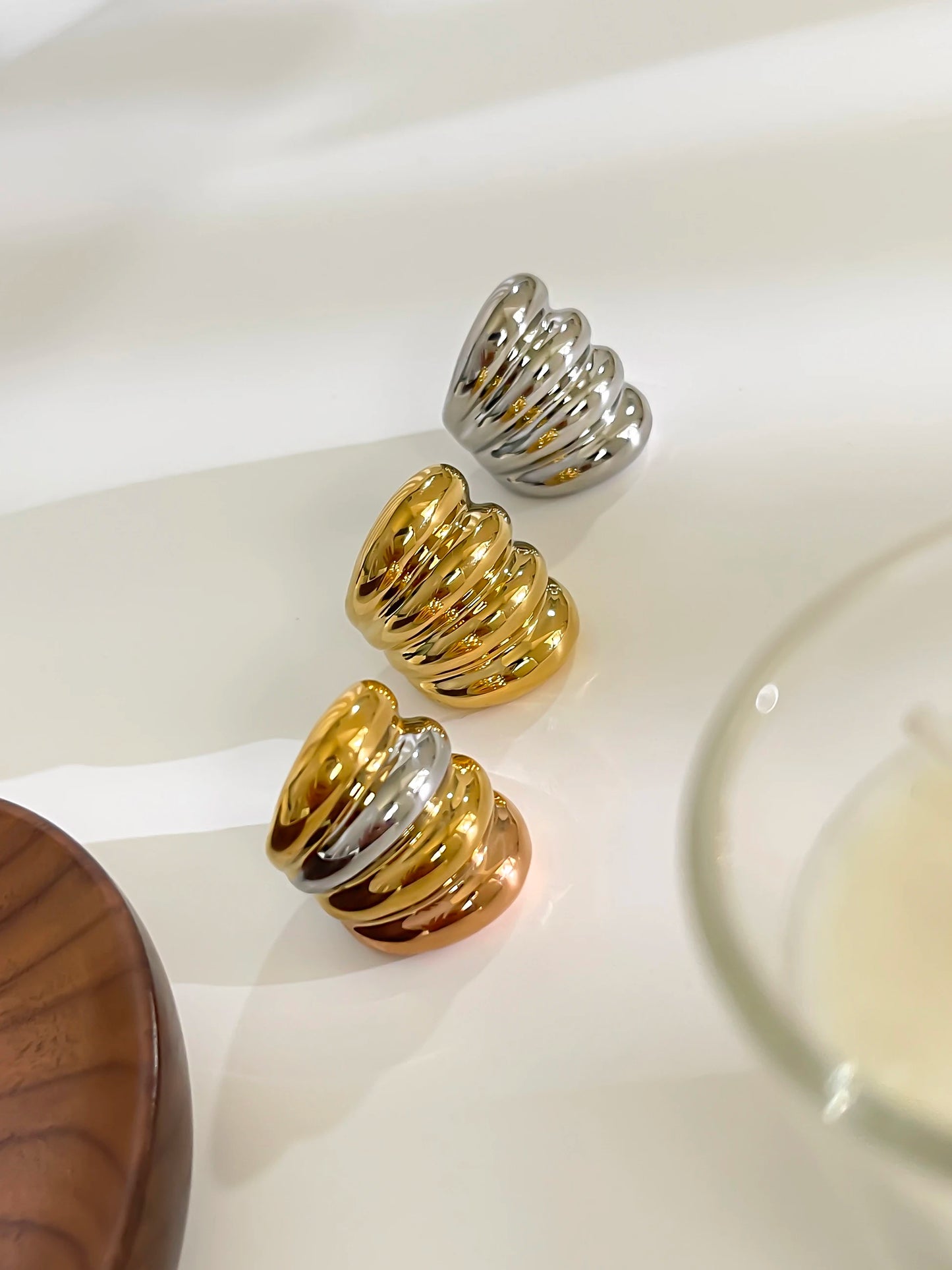 Chunky Multi-Layer Dome Ring