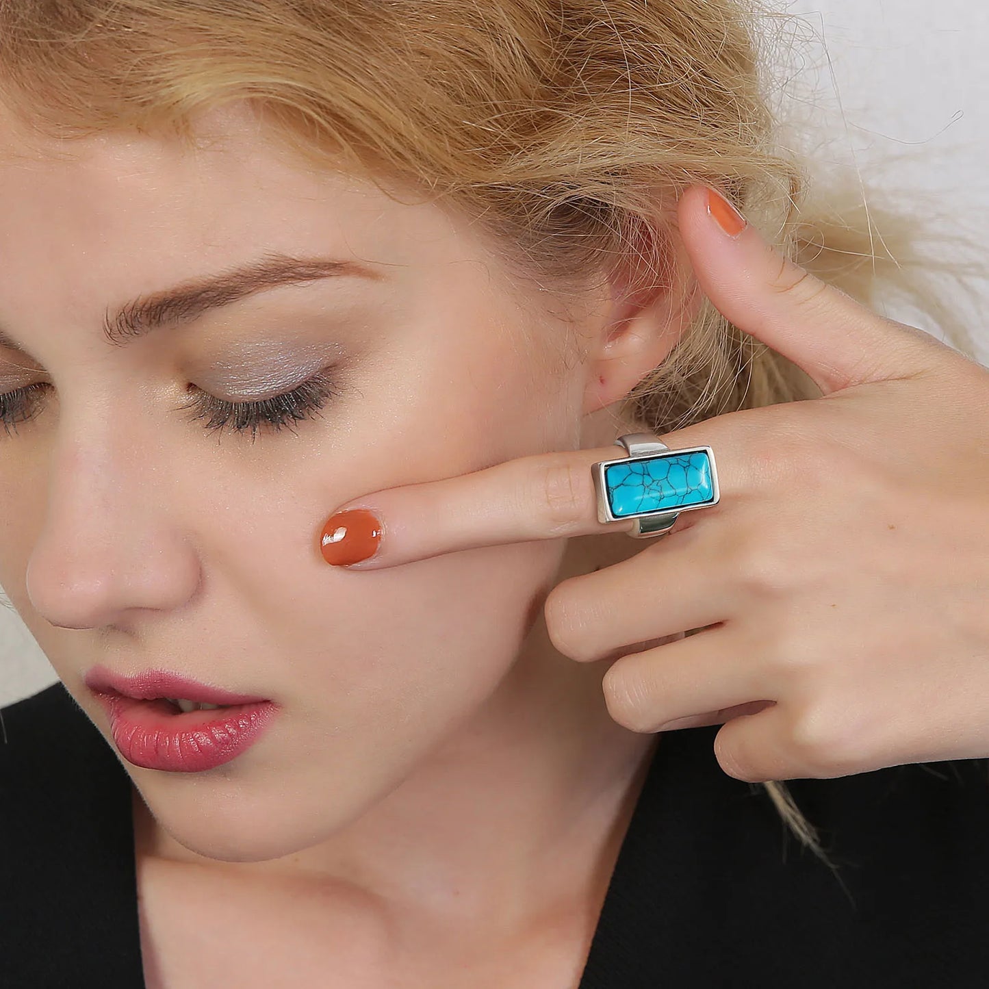 Turquoise Nature Stone Statement Ring