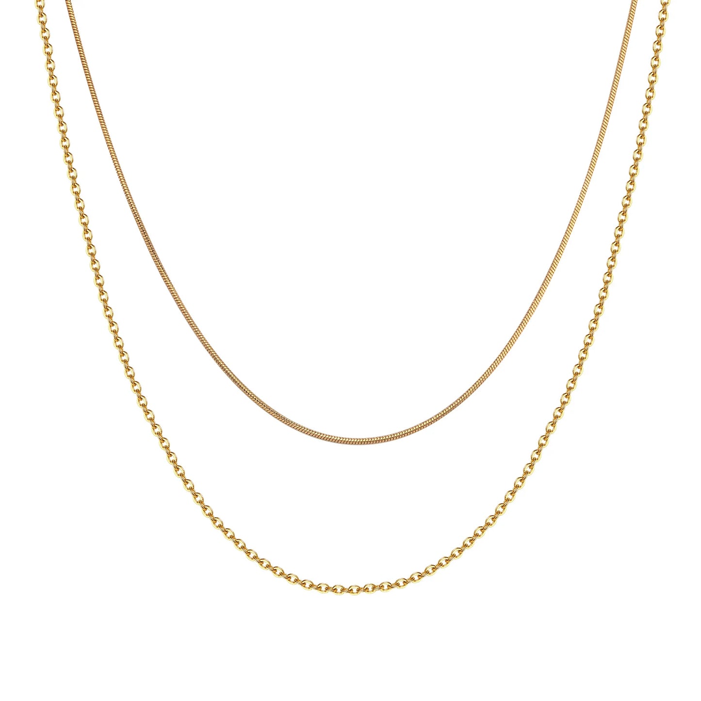 Double Layer Snake Chain Necklace