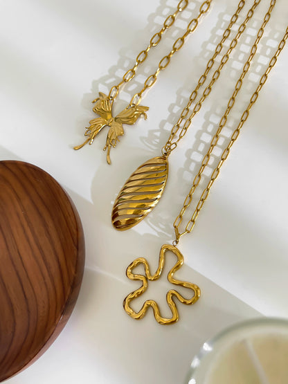 Statement Butterfly Pendant Necklace