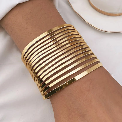 Bold Hollow Cuff Bangle