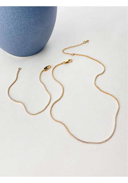 Elegant Zircon Tennis Chain Necklace