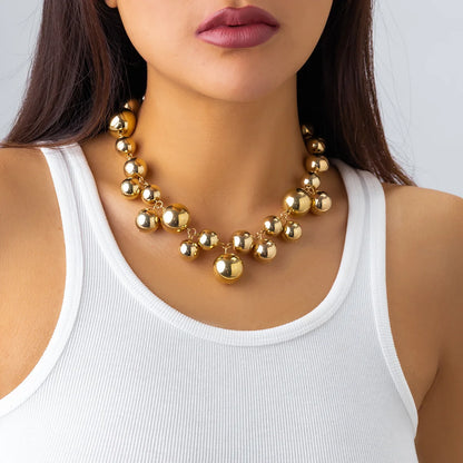 Statement Pearl Beaded Choker Necklace