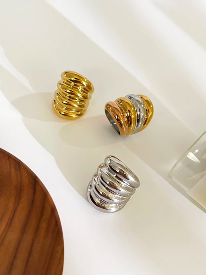 Chunky Multi-Layer Dome Ring