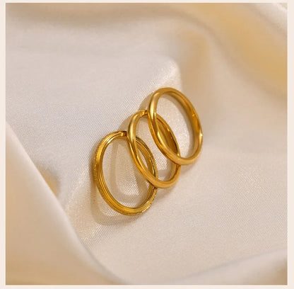 3 Stackable Thin Bague Finger Rings