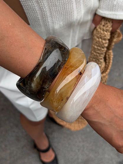 Bold Resin Acrylic Wide Bangle