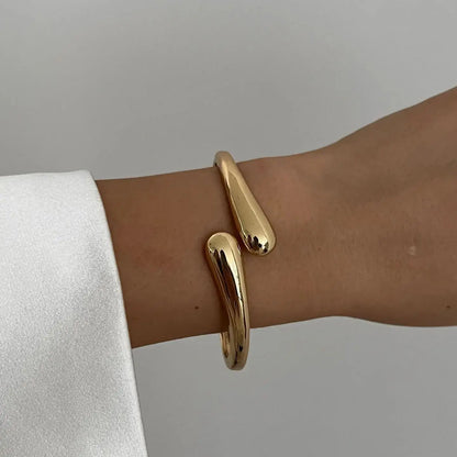 Bold Sliver Geometric Cuff Bangles