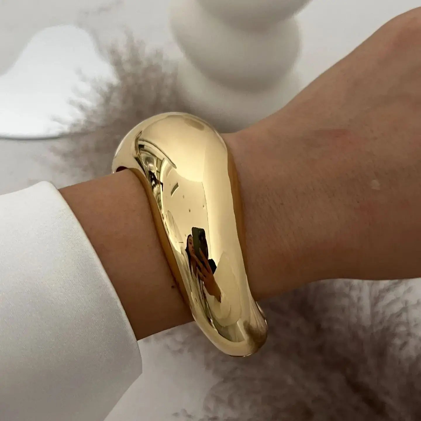 Bold Geometric Cuff Bangle