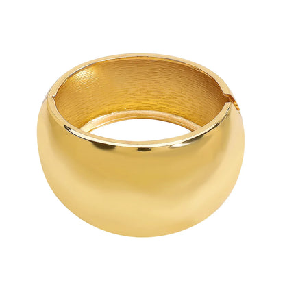 Minimalist Wide Metal Cuff Bangle