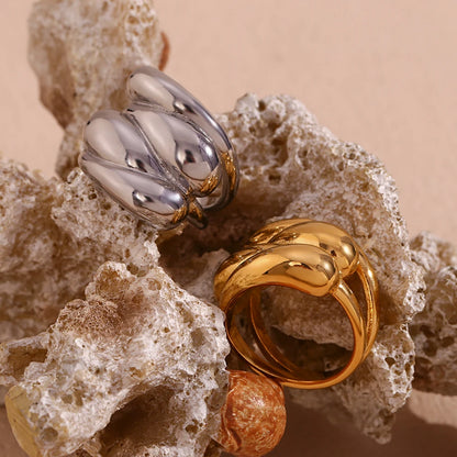 Bold Water Drop Statement Ring