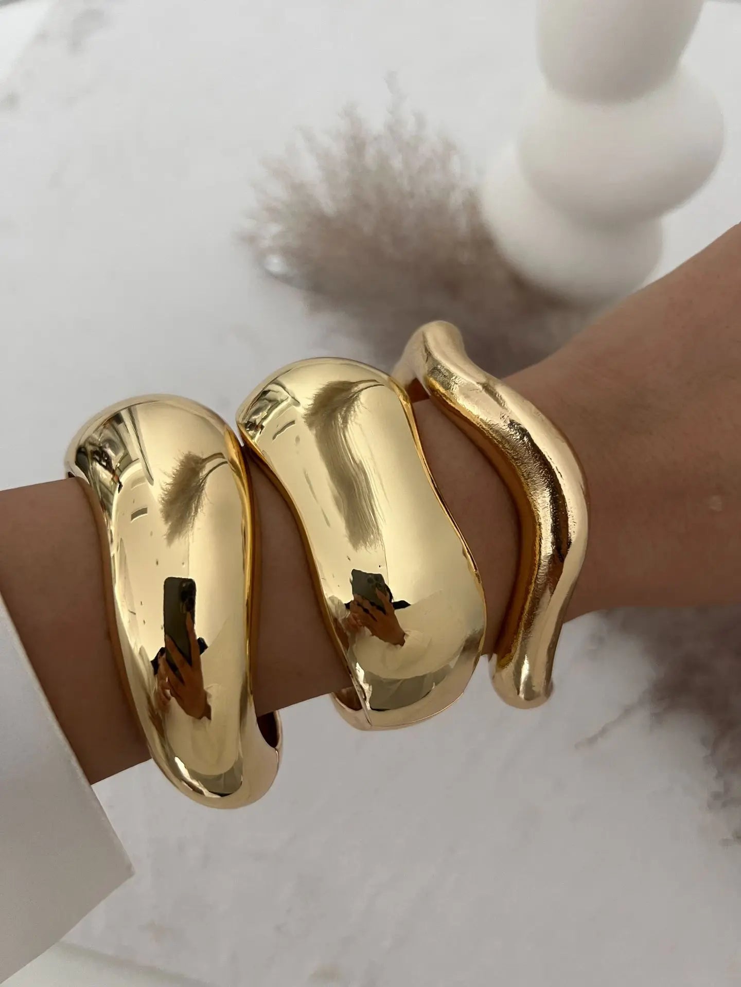Irregular Metal Cuff Bangle