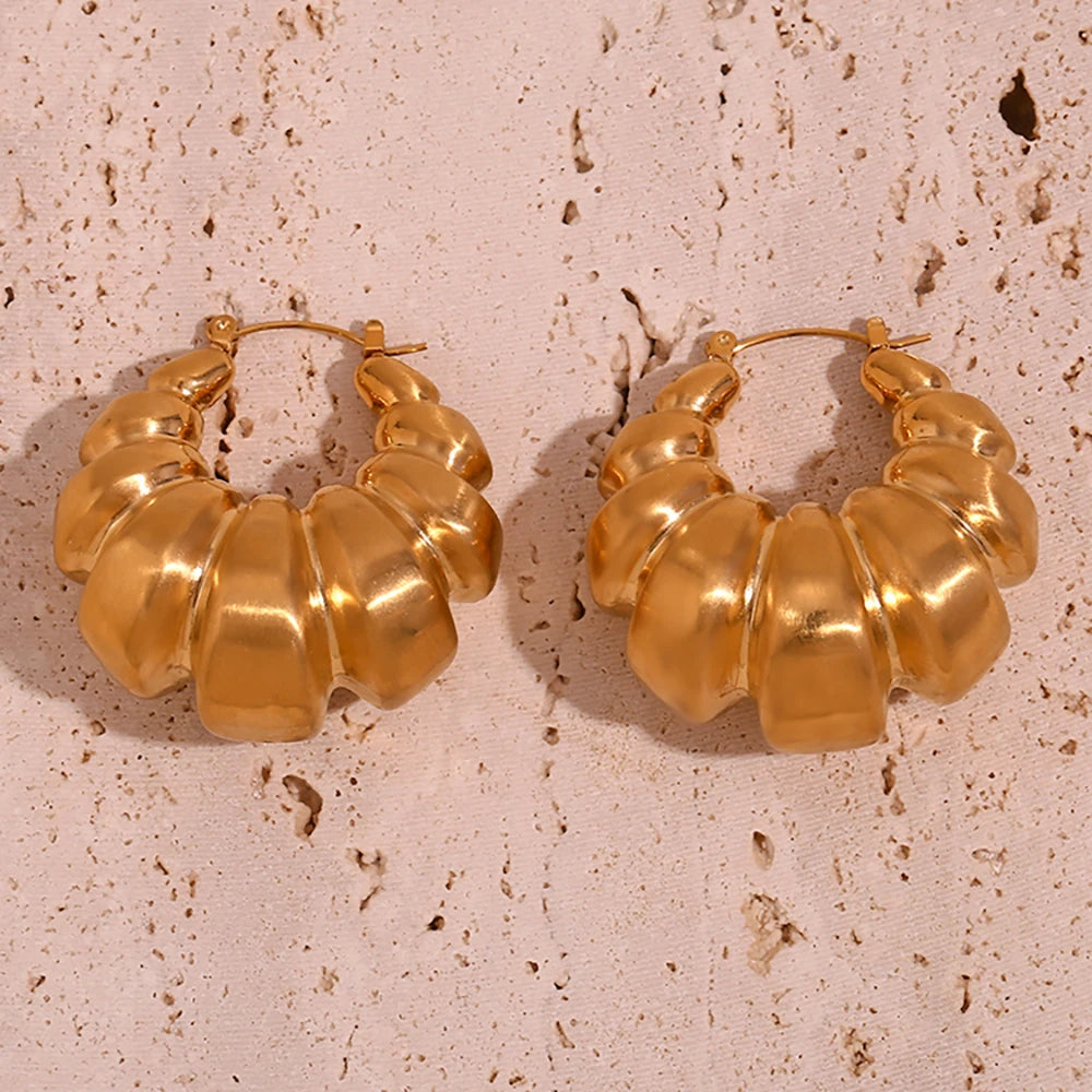 Classic Croissant Hoop Earrings